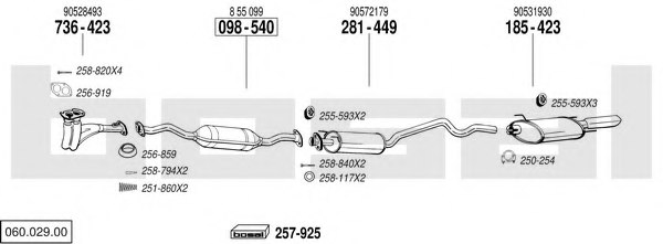 BOSAL 060.029.00 Exhaust System